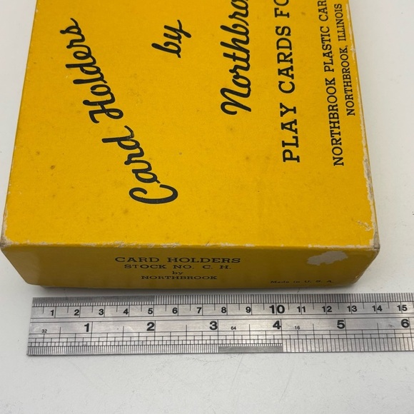 Set of 4 vintage plastic  playing card holders with original box - Picture 10 of 11